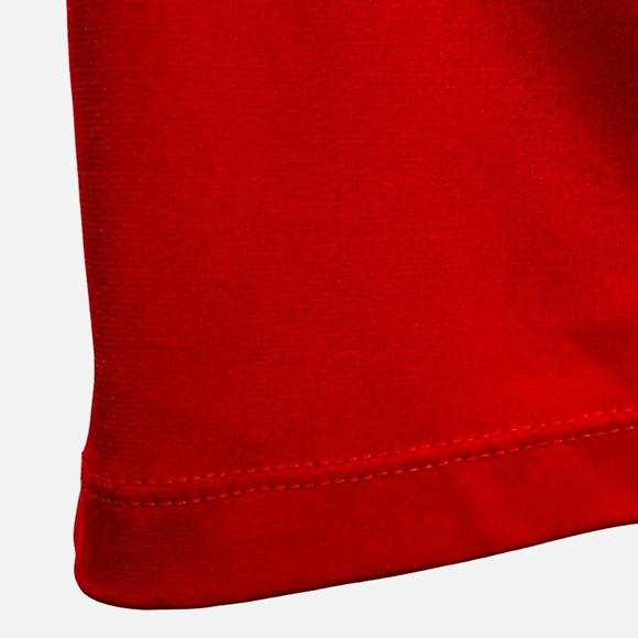 Ellen Tracy Wrap Dress, Red Dress, Faux Wrap Dress with 3/4 Sleeves, Lined - Picture 8 of 16